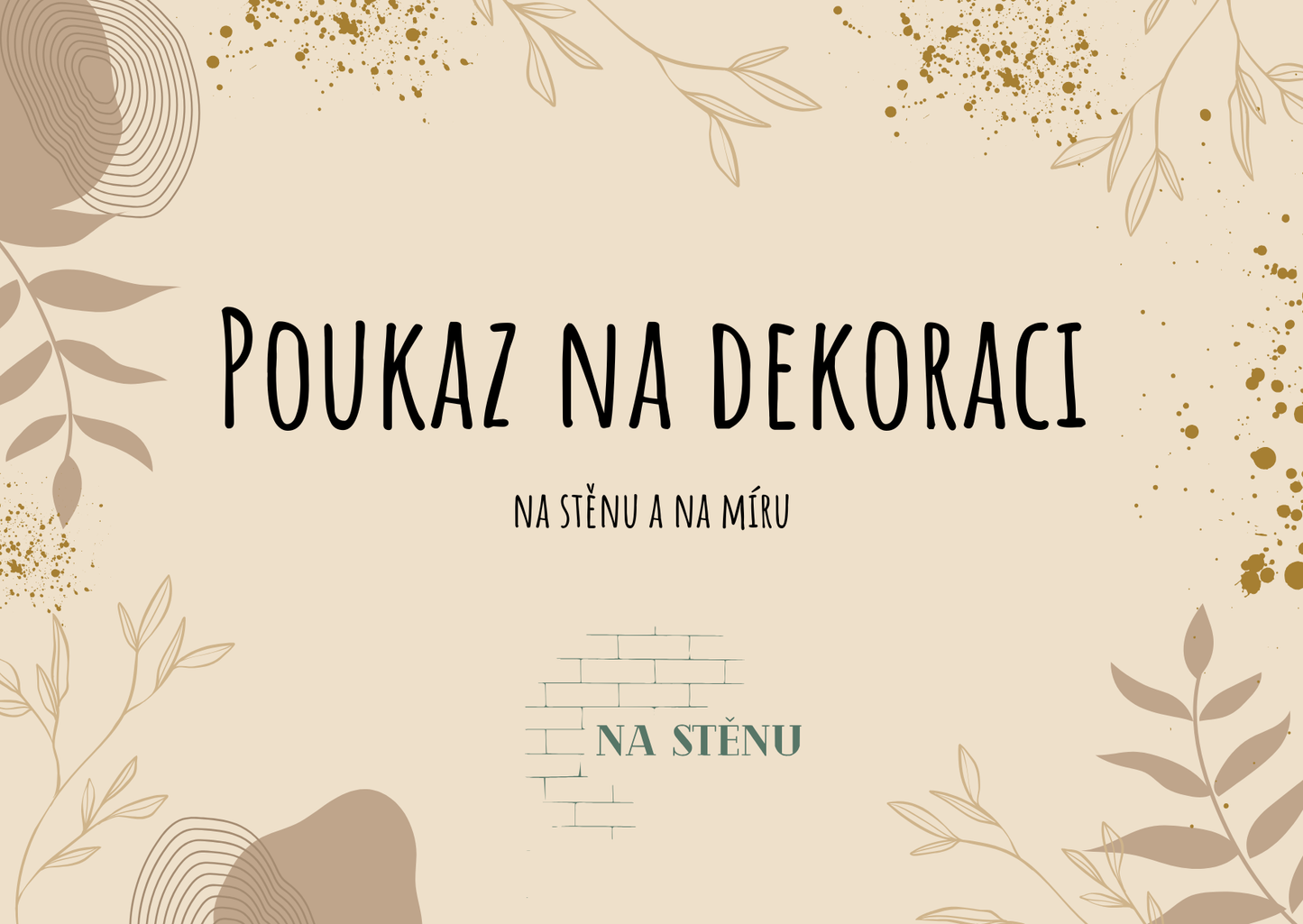Poukaz na dekoraci z fotky